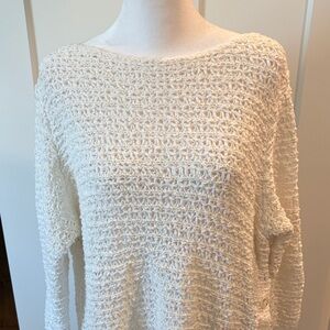 J Jill Womens Cream Knit Sweater Size Unknown Summer Spring Knit